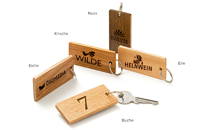 Key ring wood