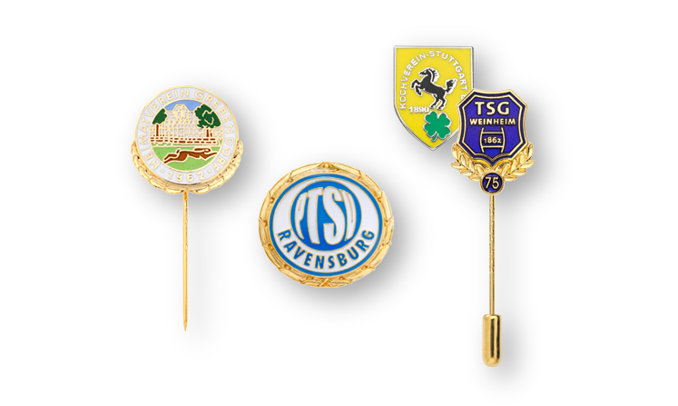 Award pins and club badges