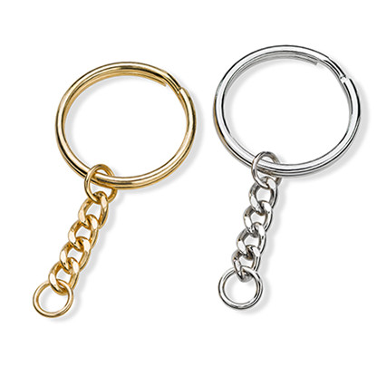 Jewellery & key rings: key ring in gold and silver