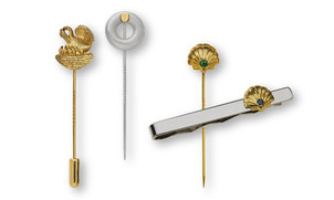 Lapel pins cast in full 3D design