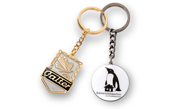 Key rings with motifs