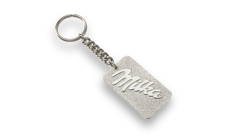 Embossed key rings made of metal