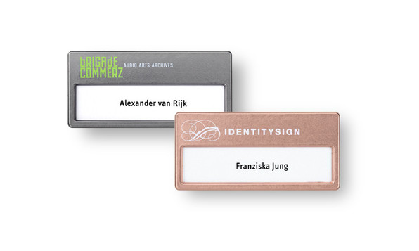 Plastic name badges