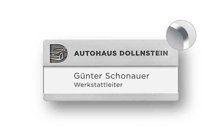 Namensschilder mit Gravur für Namen mit Zusatzzeile - B.H. Mayer's  IdentitySign GmbH - IdentitySign