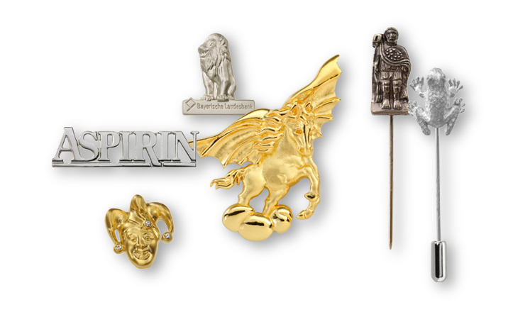 Lapel pins & pin badges in full & half relief