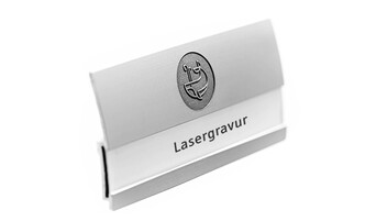 Elegantly Curved Light Alloy Name Badges with Engraving