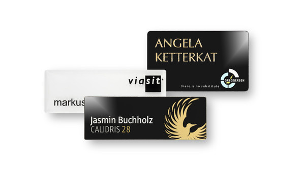 Name badges made of high quality acrylic glass