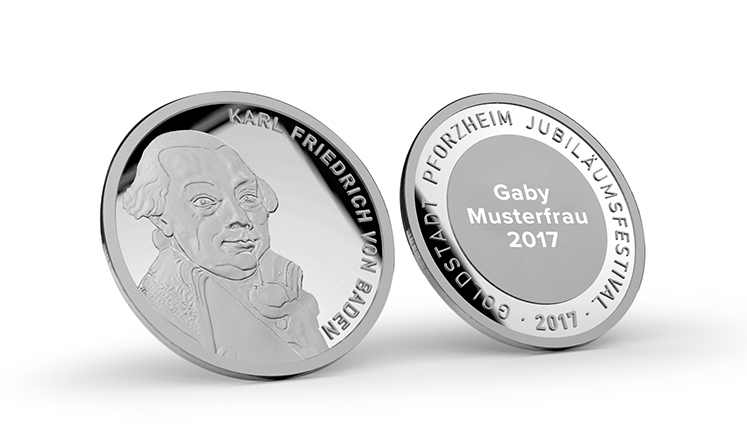 Individuelle Medaille mit Gravur