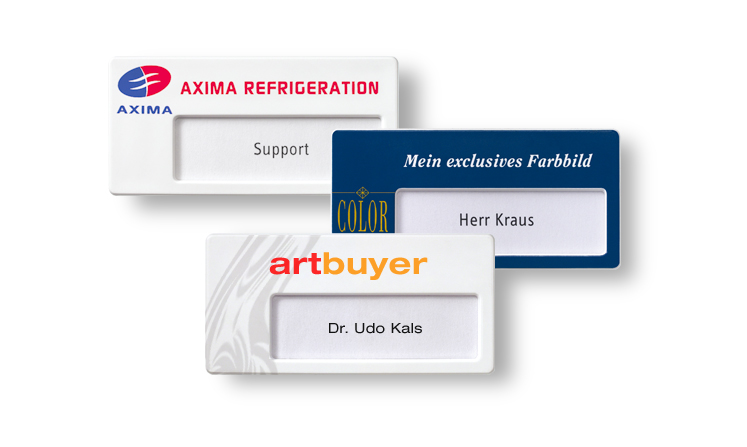 Plastic name badges