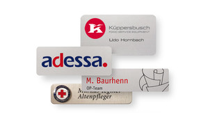 Aluminium name badges