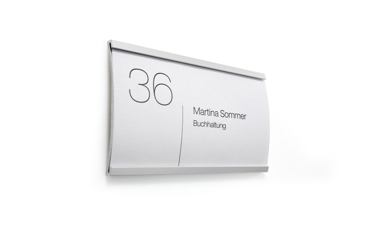 Targhe per porte in alluminio, inarcate - B.H. Mayer's IdentitySign GmbH -  IdentitySign