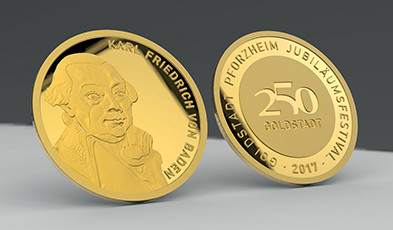 Medaille Goldstadt Pforzheim