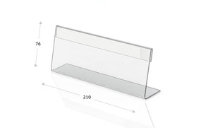 Desk name plate, l-shape, 210 x 76 mm