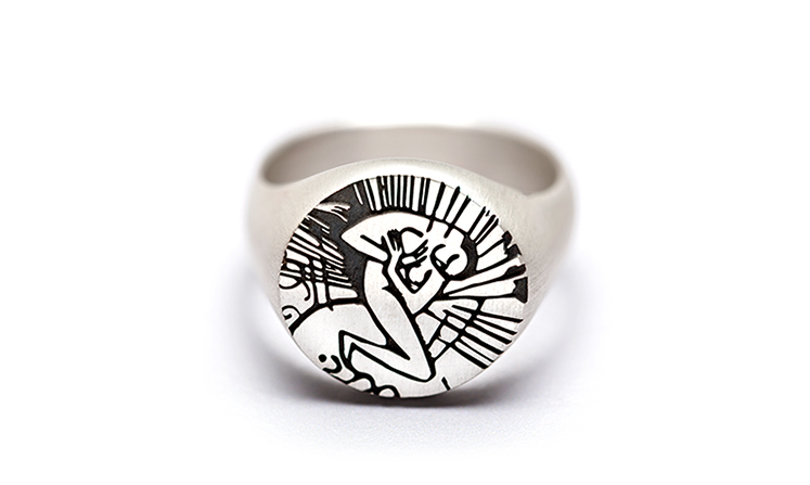 Signet Ring with Laser Engraving, Franz Marc