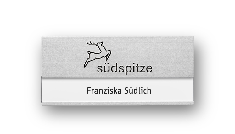 aluminium name badges with engraving for self labelling