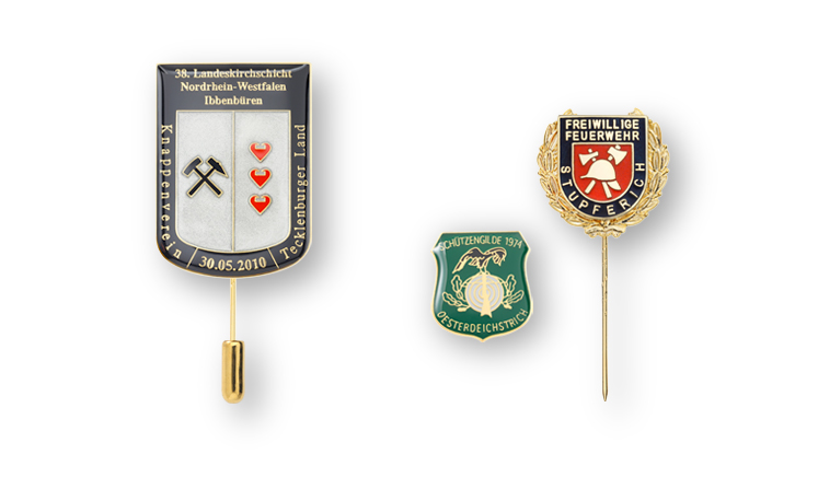 Vereinsabzeichen und Ehrennadeln für Vereinsmitglieder