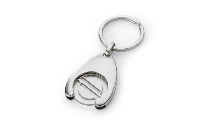 Key ring shopping trolley tokens