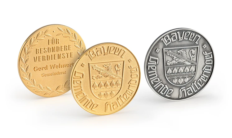 Bürgermedaille mit Gravur