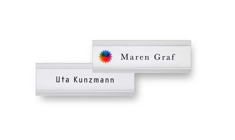 Curved name badges