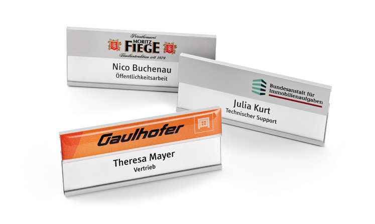 Name badges with apace for two lines