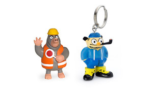 Key ring figures in hand-painted plastic