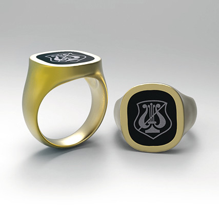 Jewellery and key rings: rendering of the Singers’ Ring