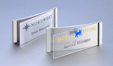 Name badges for print/write-on use