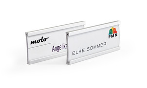 Aluminum name badges for print/write-on