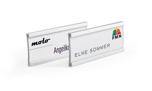 Aluminium name badges to design yourself