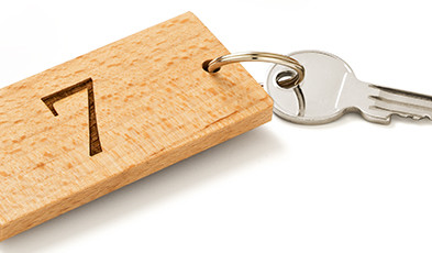 Key rings made of wood