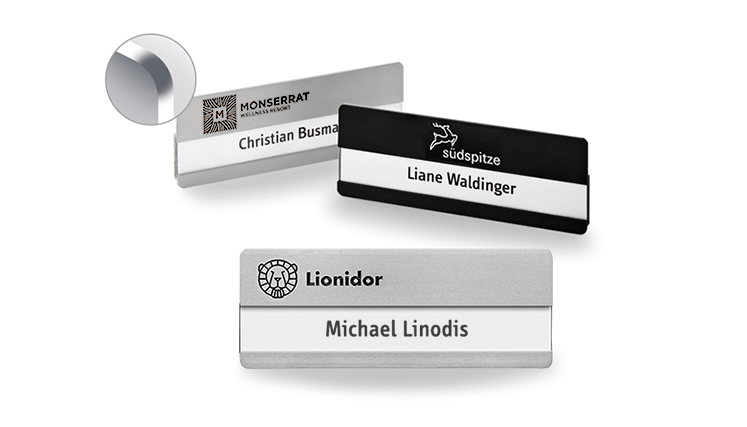 Namensschilder mit abgerundeten Ecken und Gravur - B.H. Mayer's  IdentitySign GmbH - IdentitySign